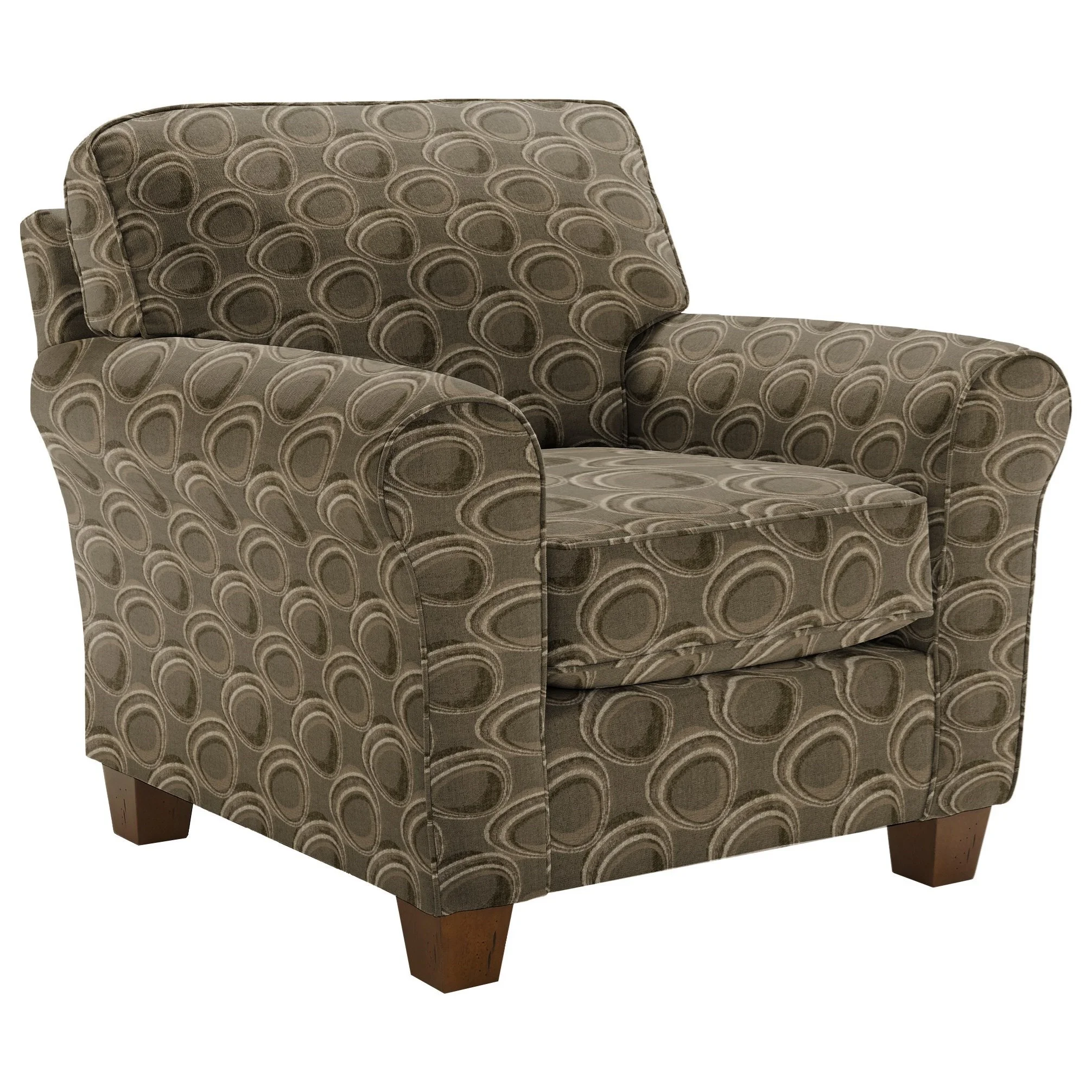 Best Home Furnishings Annabel C80DP Customizable Transitional Chair with Rolled Arms and Tapered